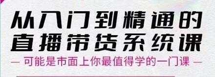 大播汇《从入门到精通的直播带货系统课》四大导师，带你玩转抖音直播带货-好资源库
