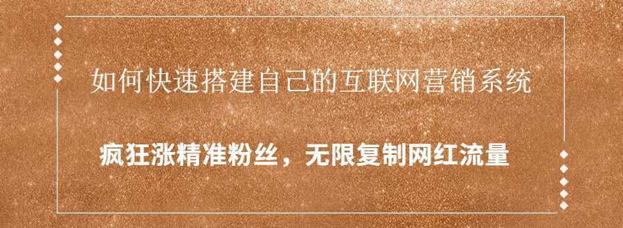 封神学员特训营：快速搭建自己的互联网营销系统，疯狂涨精准粉丝，无限复制网红流量-好资源库