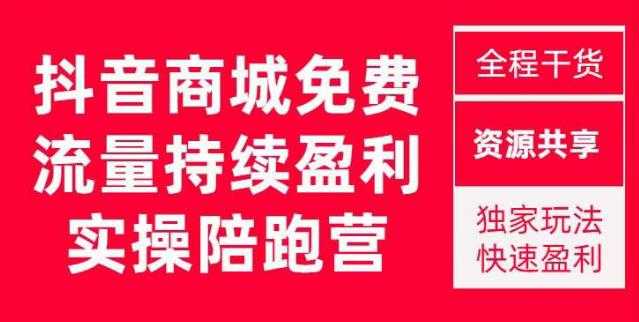 图片[1]-抖音商城搜索持续盈利陪跑成长营，抖音商城搜索从0-1、从1到10的全面解决方案-好资源库