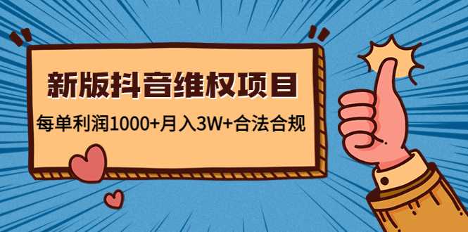 图片[1]-新版抖音维全项目：每单利润1000+月入3W+合法合规-好资源库