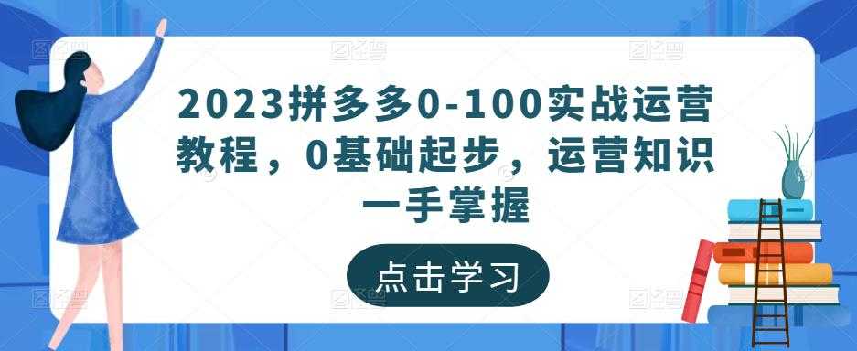 2023拼多多0-100实战运营教程，0基础起步，运营知识一手掌握-好资源库